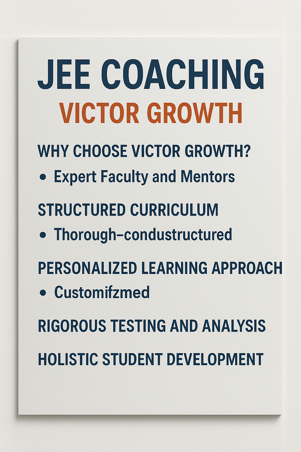 JEE Coaching by Victor Growth: Shaping Future Engineers with Precision and Passion