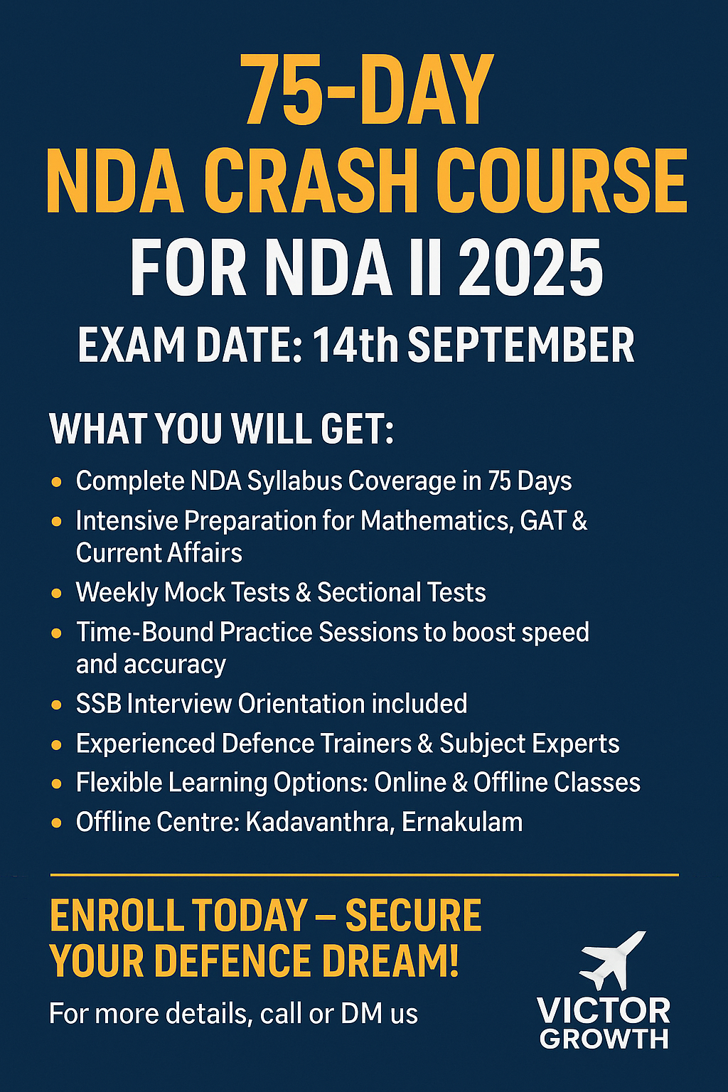 75-Day NDA Crash Course for NDA II 2025 – Fast Track Your Success!