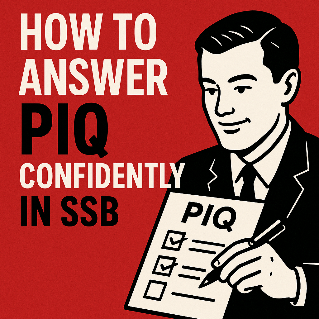 HOW TO ANSWER PIQ (PERSONAL INFORMATION QUESTIONNAIRE) CONFIDENTLY IN SSB