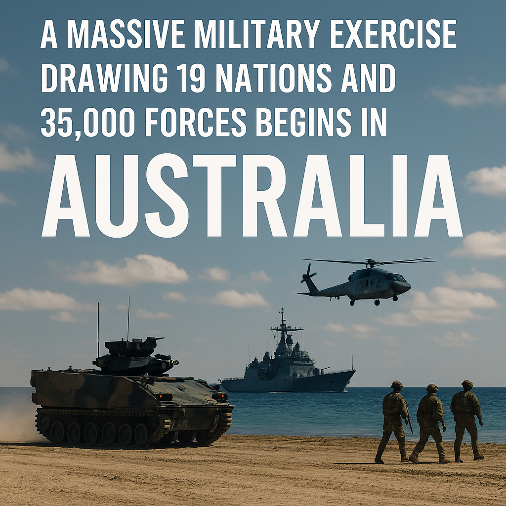 A MASSIVE MILITARY EXERCISE DRAWING 19 NATIONS AND 35000 FORCES BEGINS IN AUSTRALIA
