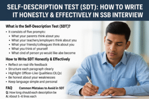 SELF-DESCRIPTION TEST (SDT): HOW TO WRITE IT HONESTLY & EFFECTIVELY IN SSB INTERVIEW