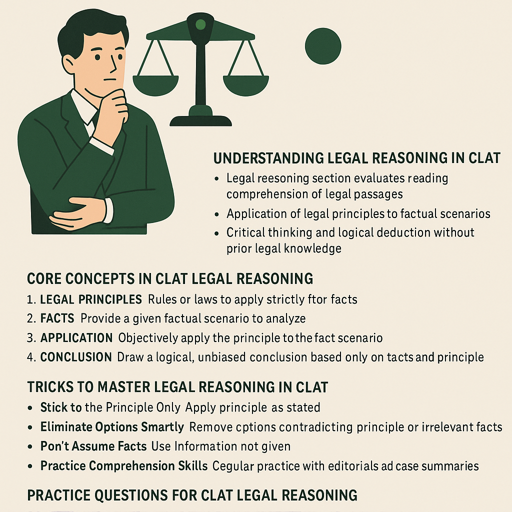 MASTERING CLAT LEGAL REASONING: CONCEPTS, TRICKS, AND QUESTIONS