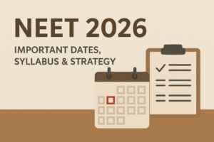 NEET 2026 : important dates, syllabus & strategy