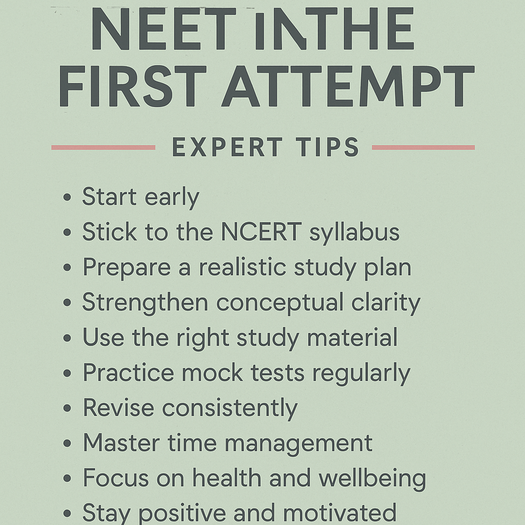 HOW TO CRACK NEET IN THE FIRST ATTEMPT – EXPERT TIPS