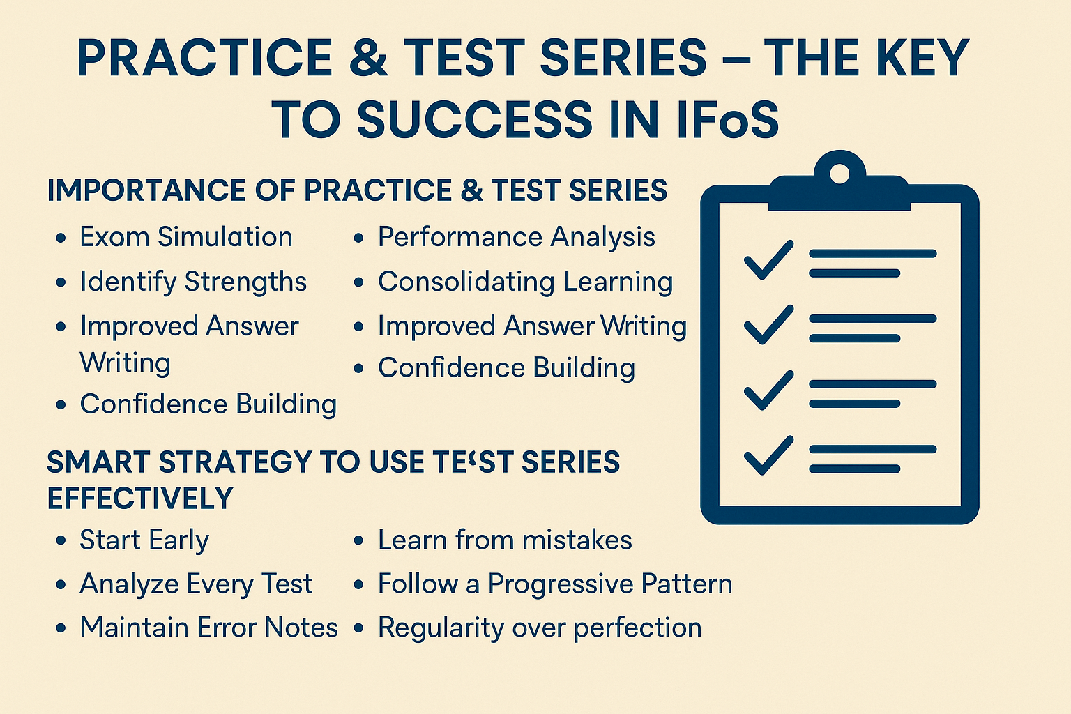 PRACTICE & TEST SERIES – THE KEY TO SUCCESS IN IFoS