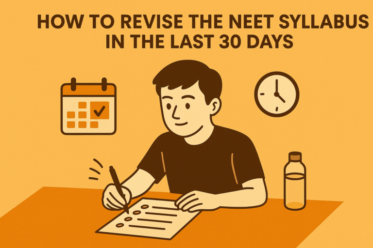 HOW TO REVISE THE NEET SYLLABUS IN THE LAST 30 DAYS: A COMPLETE ...