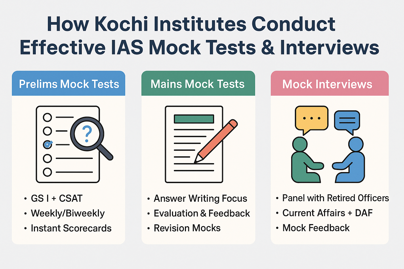 How Kochi Institutes Conduct Effective IAS Mock Tests & Interviews