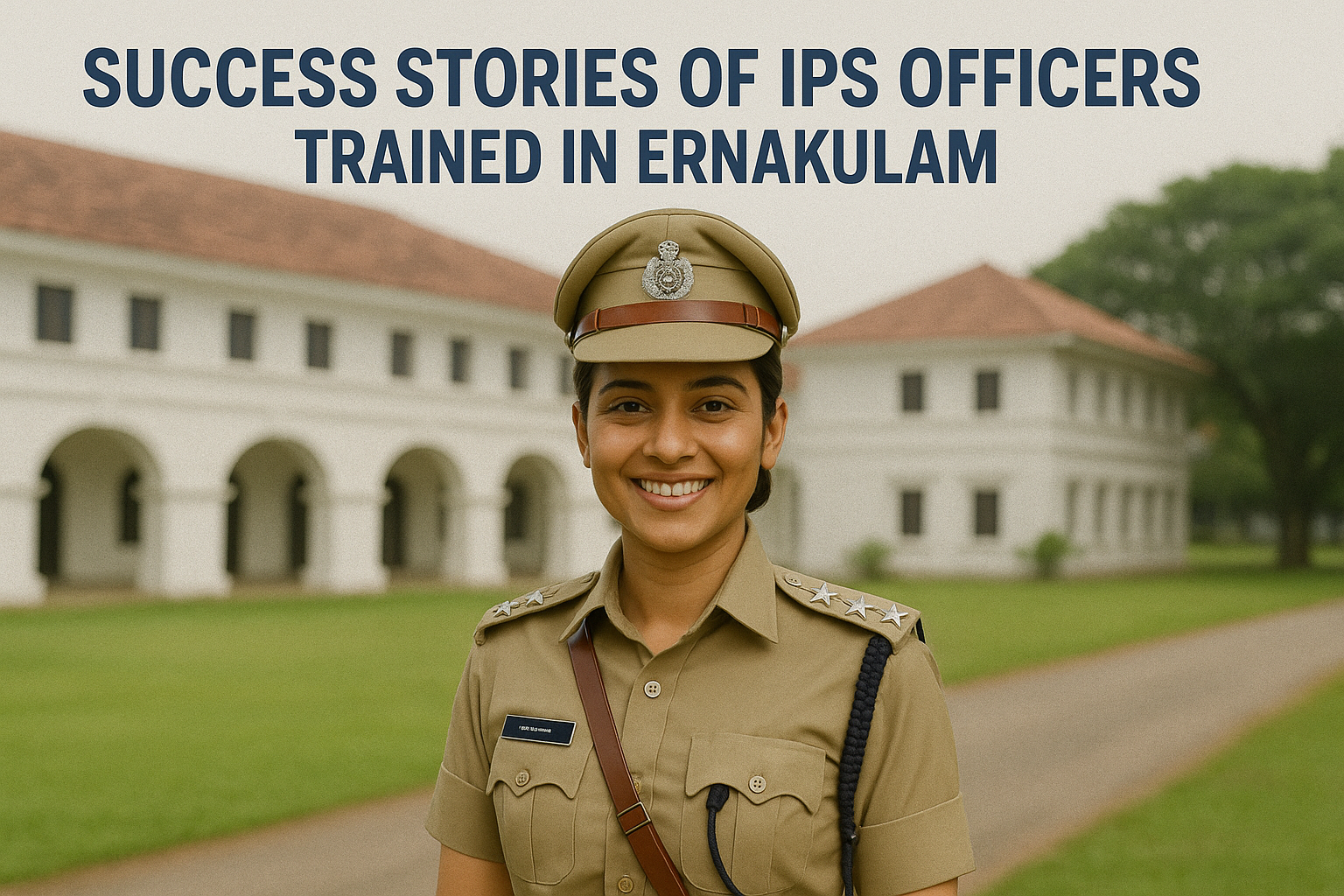 CREATE AN IMAGE RELATING TO THE TOPIC Success Stories of IPS Officers Trained in Ernakulam