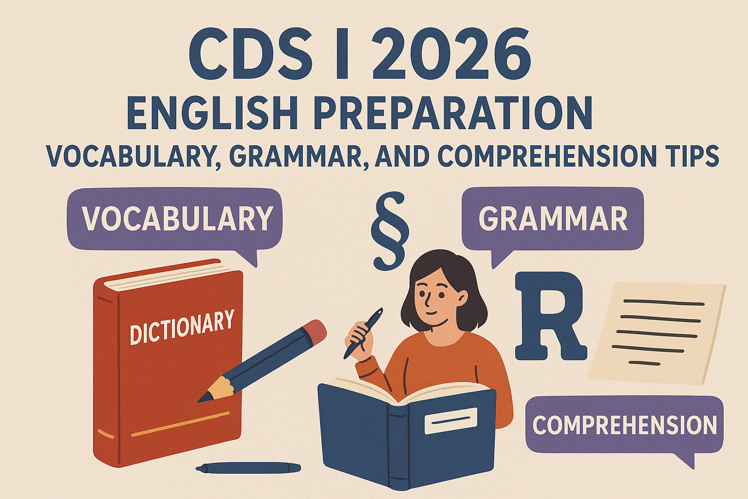 CDS I 2026 English Preparation: Vocabulary, Grammar, and Comprehension Tips