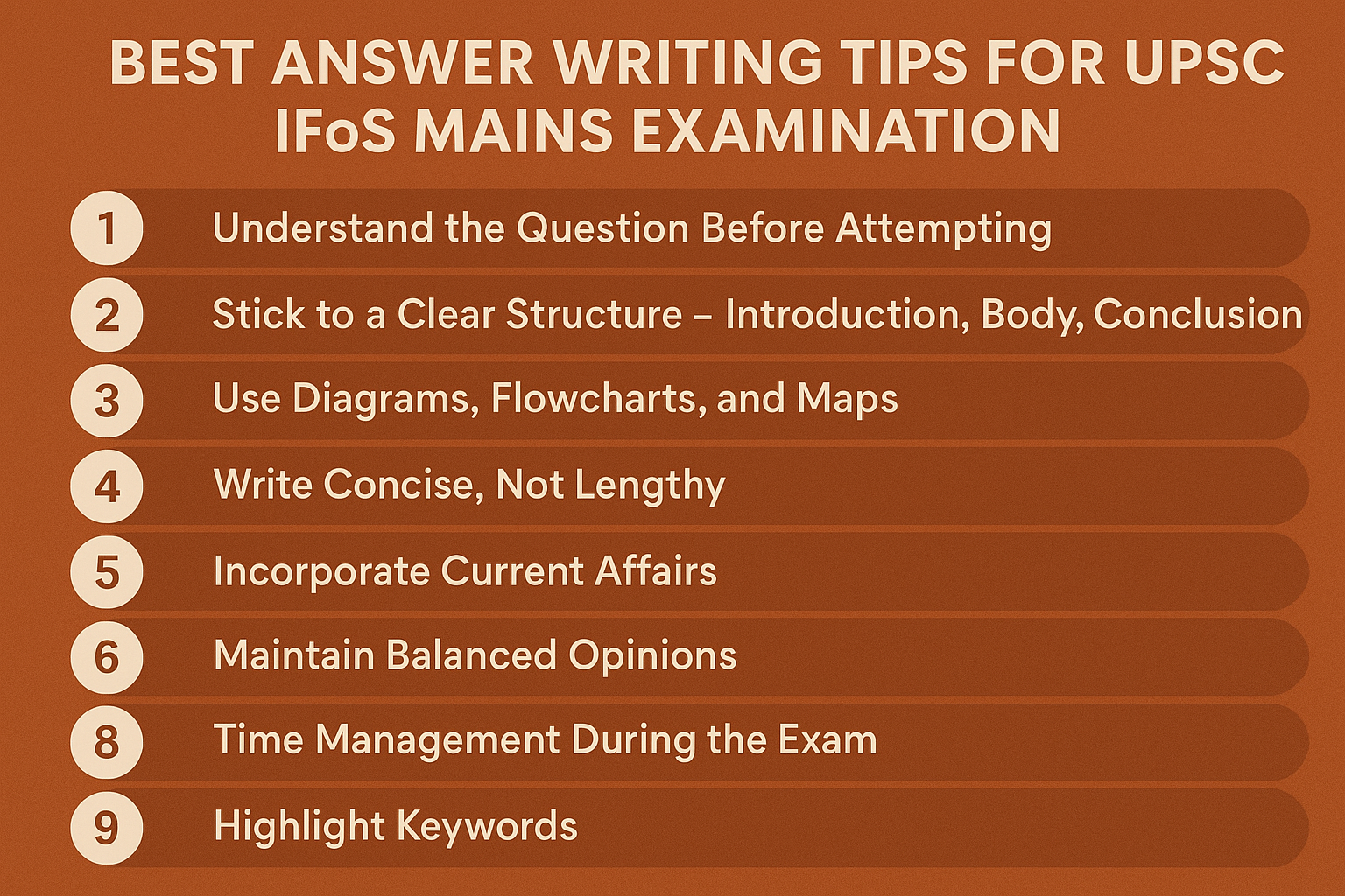 BEST ANSWER WRITING TIPS FOR UPSC IFoS MAINS EXAMINATION