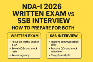 NDA-I 2026 Written Exam vs SSB Interview – How to Prepare for Both