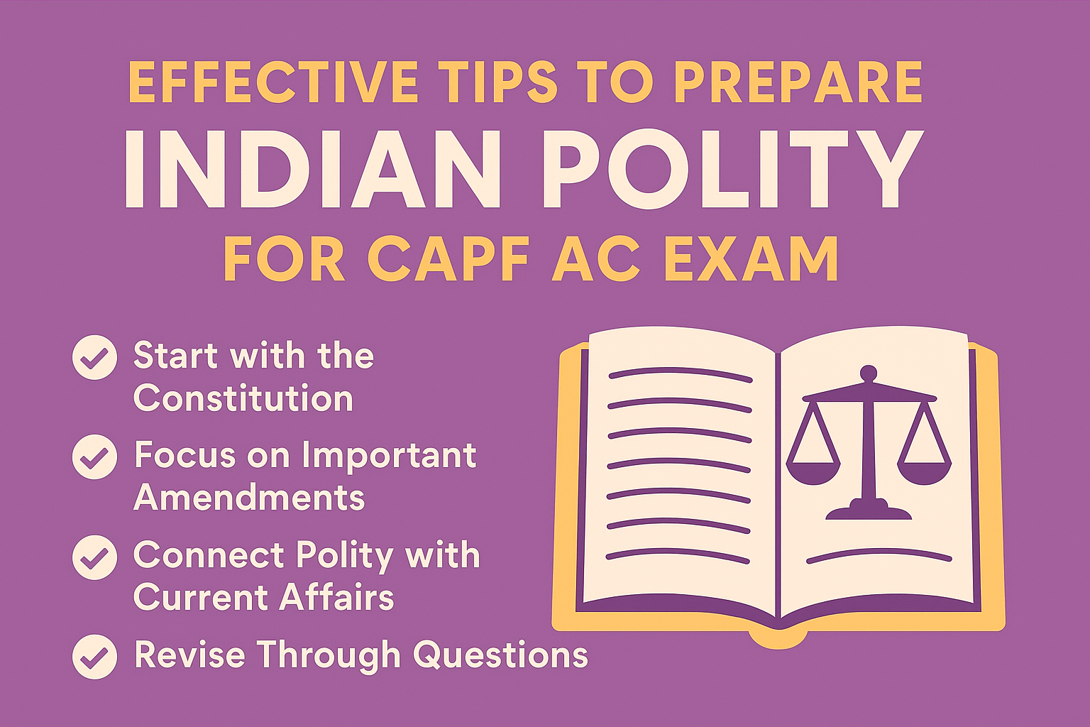 Effective Tips to Prepare Indian Polity for CAPF AC Exam