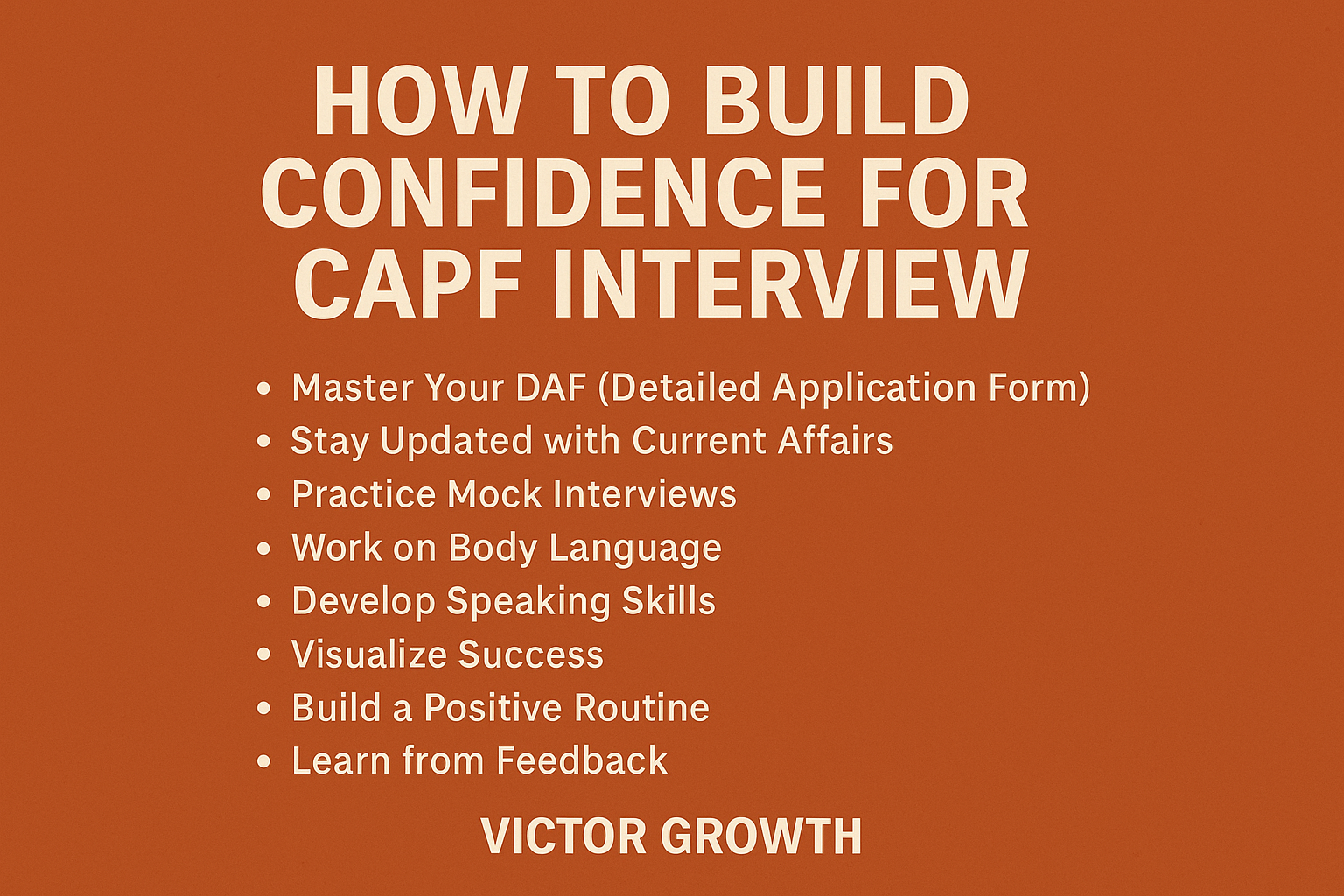 How to Build Confidence for CAPF Interview
