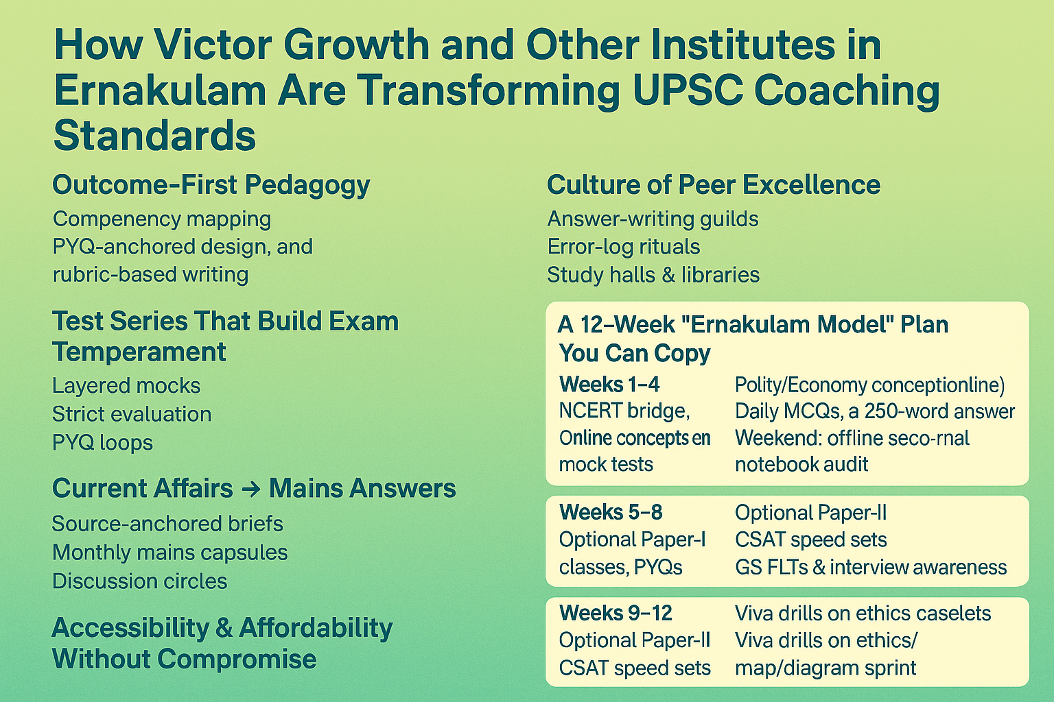 How Victor Growth and Other Institutes in Ernakulam Are Transforming UPSC Coaching Standards