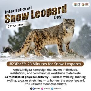 India Marks International Snow Leopard Day 2025 with #23for23 Initiative