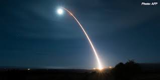 US Test Launch of Minuteman III Intercontinental Ballistic Missile (ICBM)