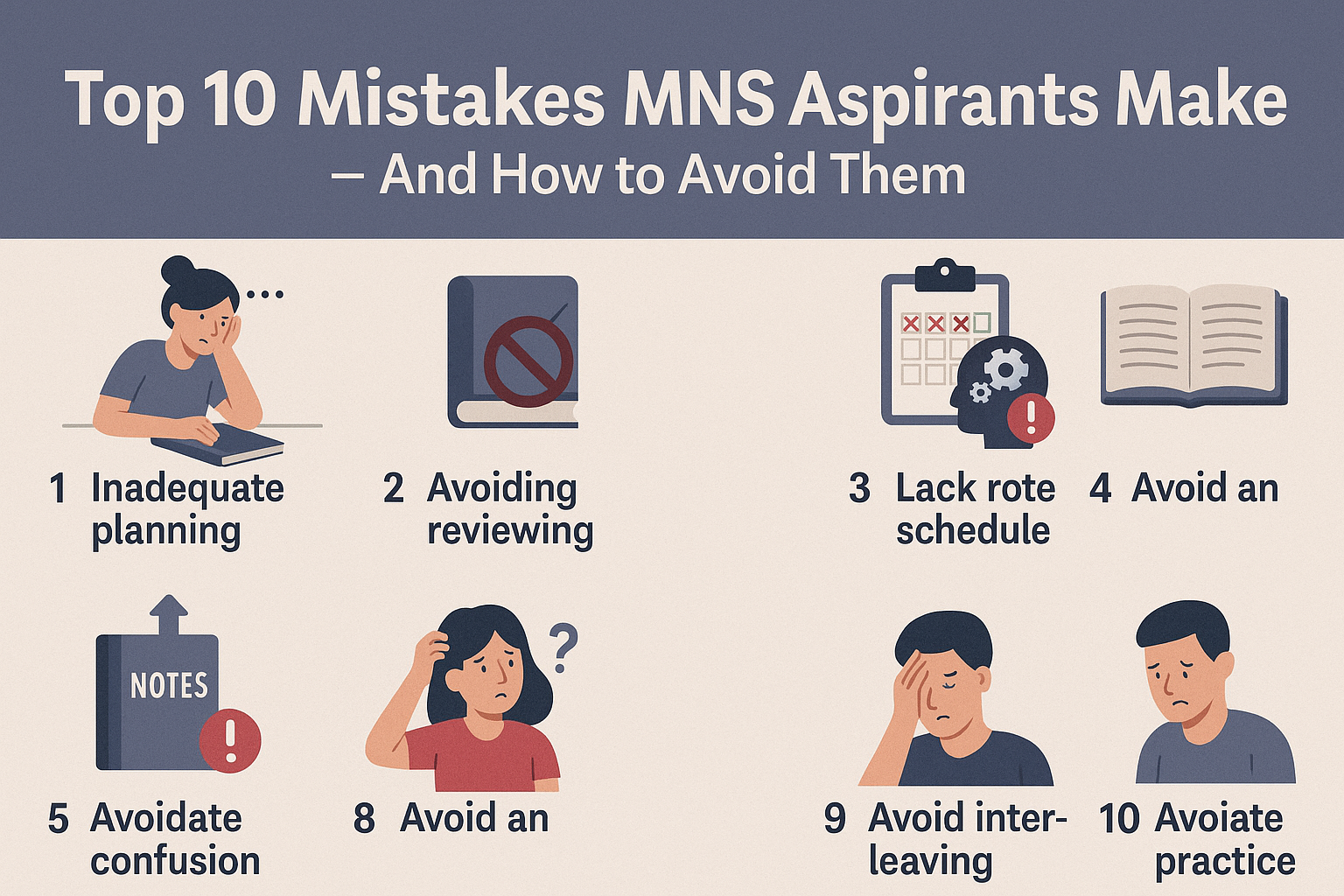 Top 10 Mistakes MNS Aspirants Make – And How to Avoid Them