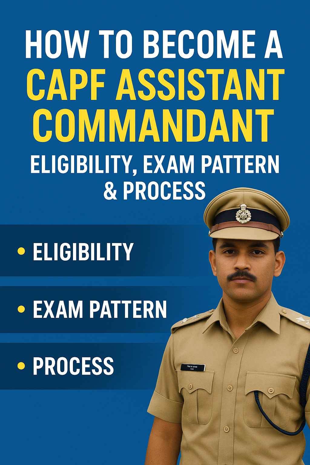 How to Become a CAPF Assistant Commandant: Eligibility, Exam Pattern & Complete Process