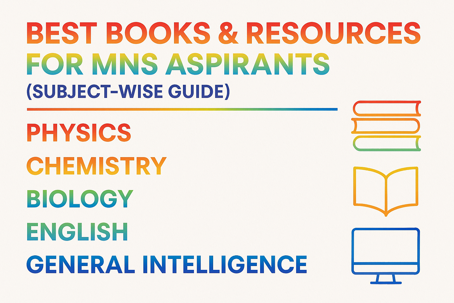 Best Books & Resources for MNS Aspirants – Subject-Wise Complete Guide