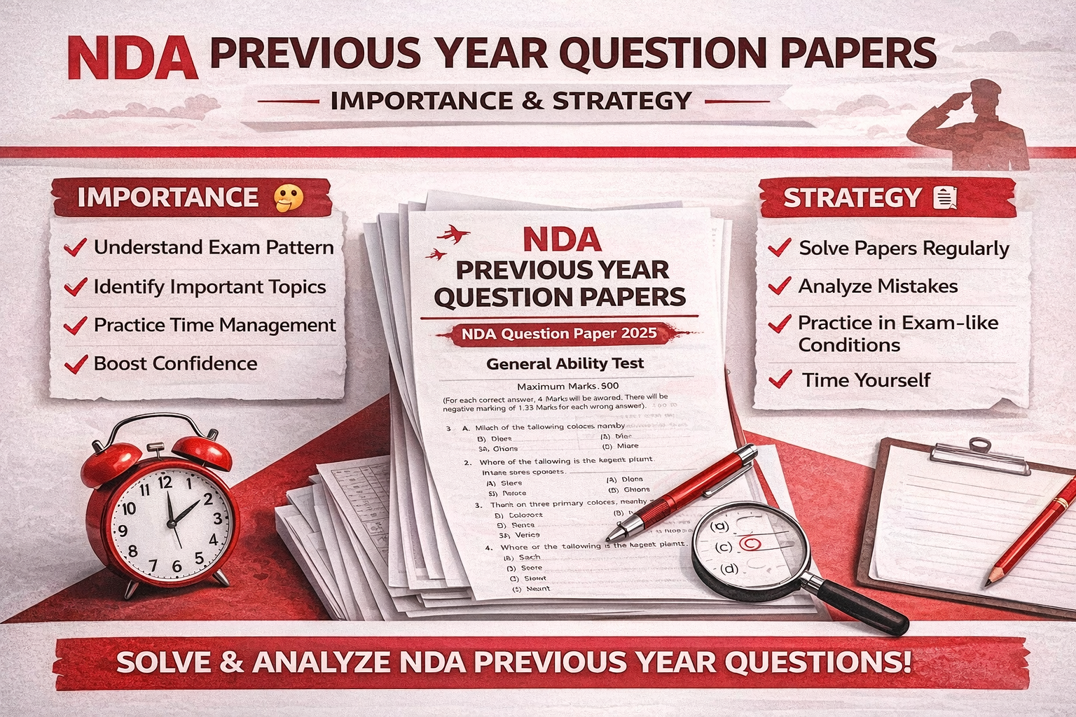 NDA Previous Year Question Papers – Importance & Smart Preparation Strategy
