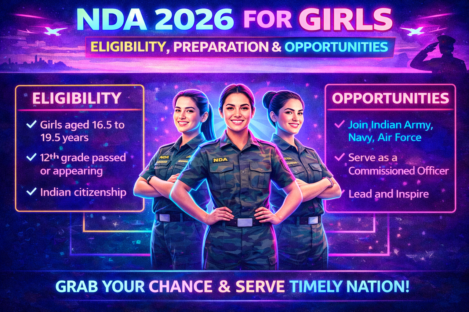 NDA 2026 for Girls: Eligibility, Preparation & Opportunities
