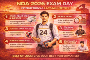 NDA 2026 Exam Day Instructions & Last-Minute Tips