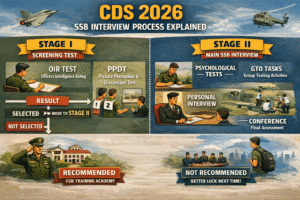 CDS 2026 SSB Interview Process Explained (Stage I & Stage II)