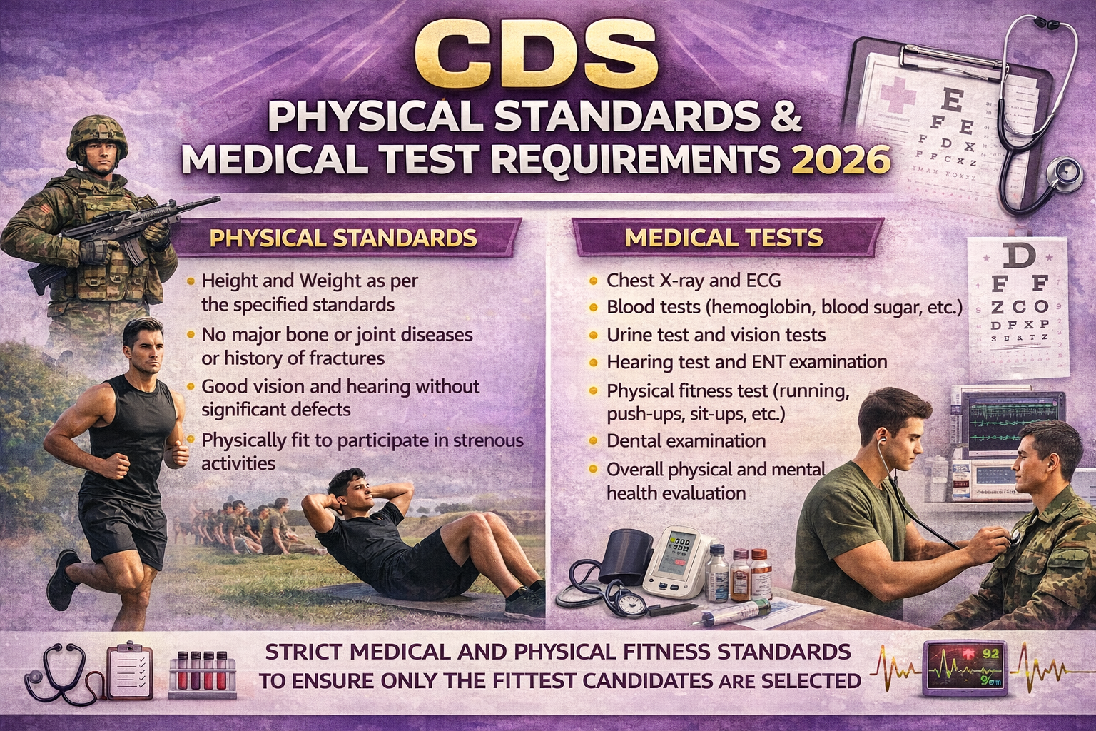 CDS Physical Standards & Medical Test Requirements 2026