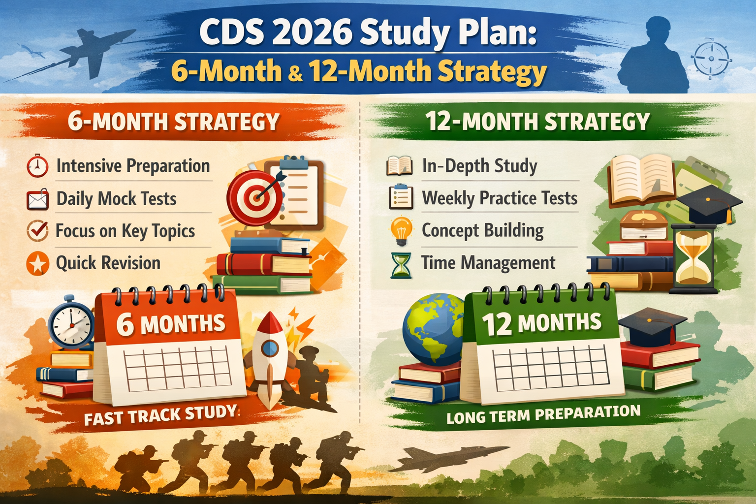 CDS 2026 Study Plan: 6-Month & 12-Month Strategy