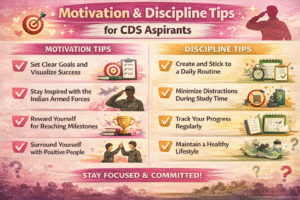 Motivation & Discipline Tips for CDS Aspirants – Stay Focused & Crack CDS with Confidence