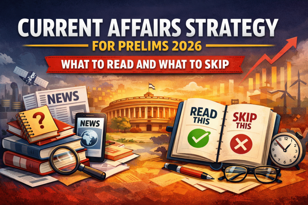CURRENT AFFAIRS STRATEGY FOR PRELIMS 2026: WHAT TO READ AND WHAT TO SKIP