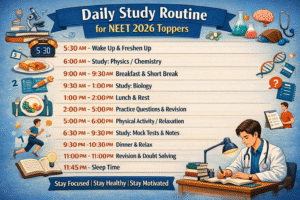 Daily Study Routine for NEET 2026 Toppers
