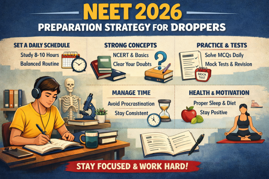 NEET 2026 Preparation Strategy for Droppers – Complete Guide to Crack ...