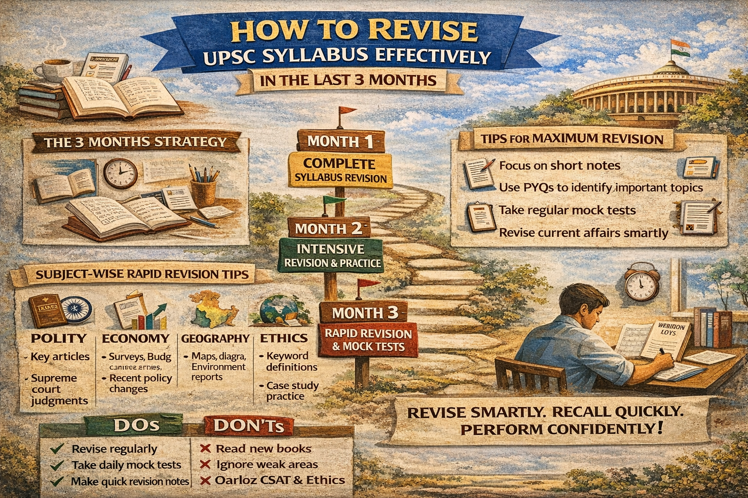 HOW TO REVISE UPSC SYLLABUS EFFECTIVELY IN THE LAST 3 MONTHS