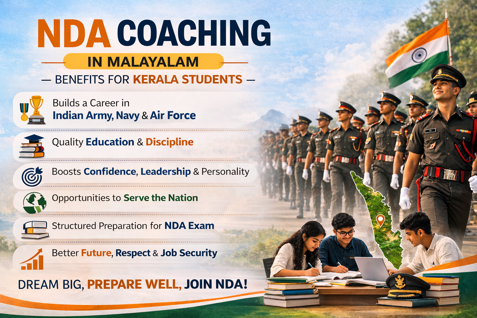 NDA Coaching in Malayalam – Benefits for Kerala Students