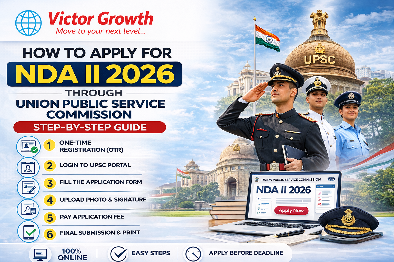 HOW TO APPLY FOR NDA II 2026 THROUGH UPSC: STEP-BY-STEP GUIDE