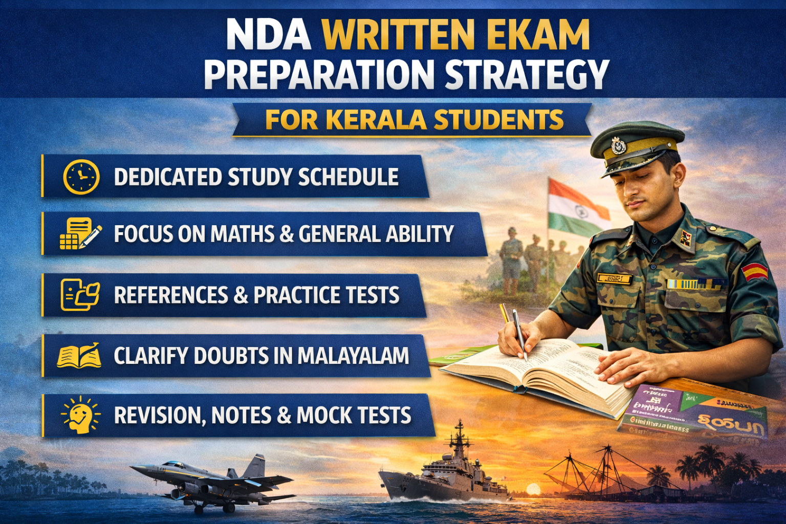 NDA Written Exam Preparation Strategy for Kerala Students