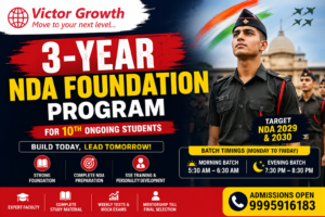 3-Year NDA Foundation Coaching Program (For Students Currently Studying in Class 10)