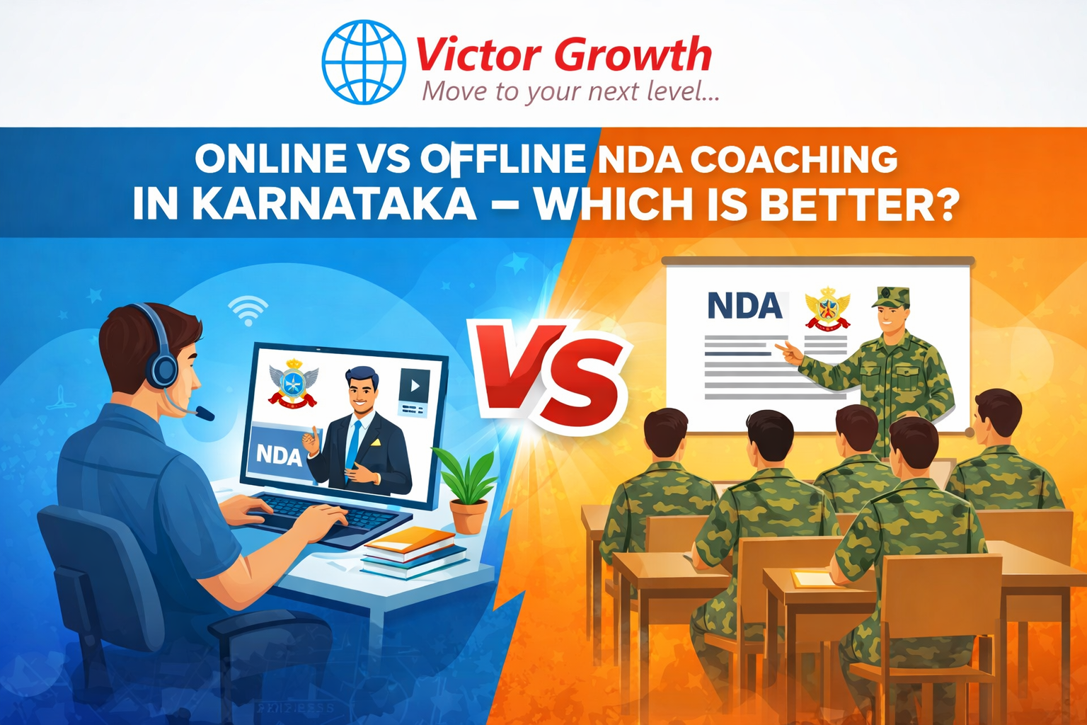 ONLINE VS OFFLINE NDA COACHING IN KARNATAKA – WHICH IS BETTER?