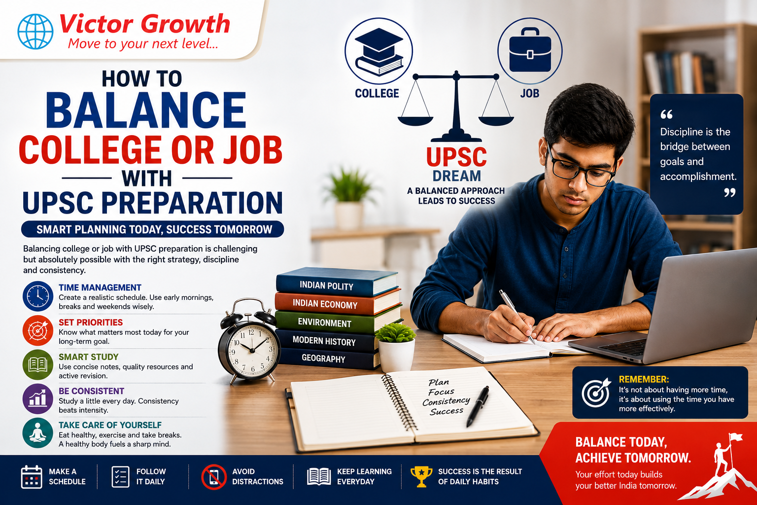 How to Balance College or Job with UPSC Preparation