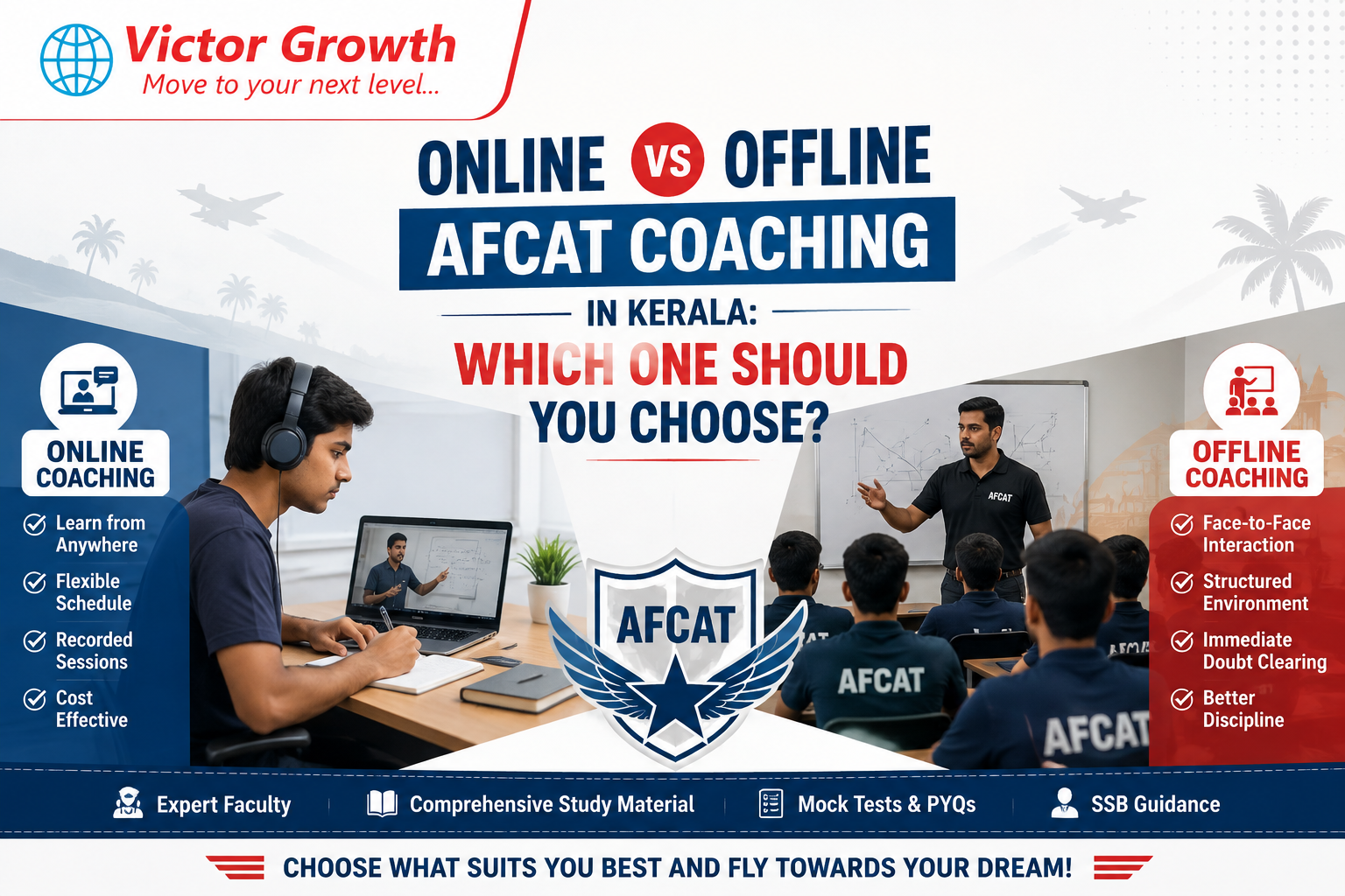Online vs Offline AFCAT Coaching in Kerala: Which One Should You Choose?