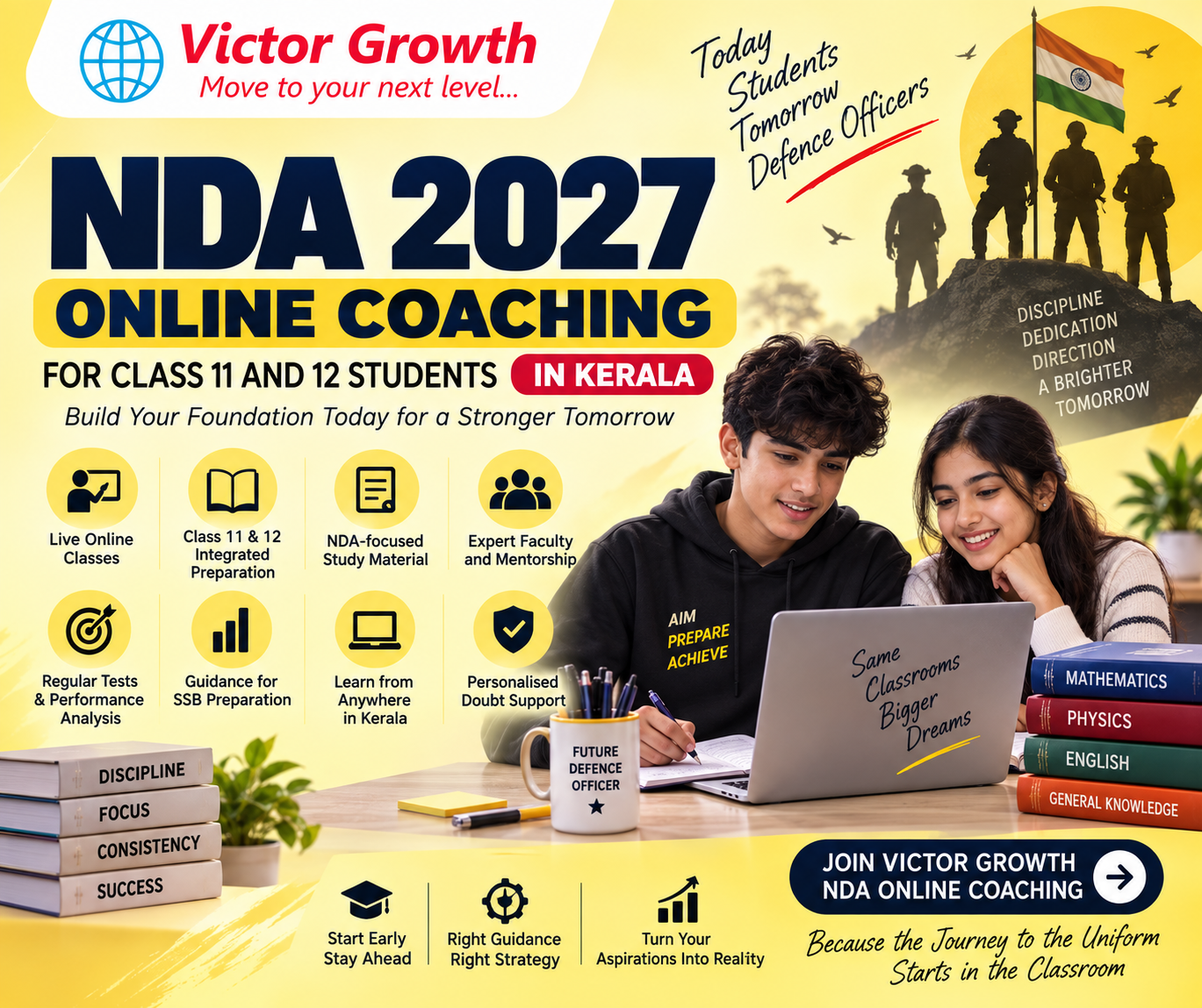 NDA 2027 ONLINE COACHING FOR CLASS 11 AND 12 STUDENTS IN KERALA