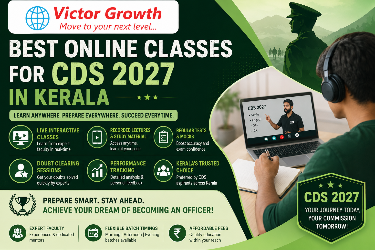 Best Online Classes for CDS 2027 in Kerala