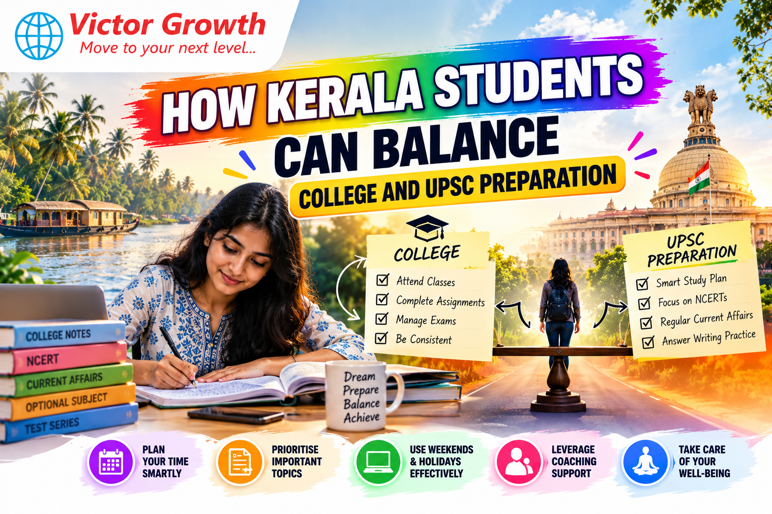 How Kerala Students Can Balance College and UPSC Preparation