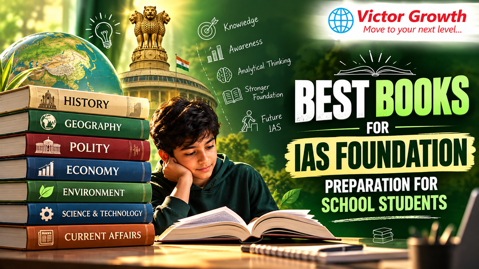 Best Books for IAS Foundation Preparation for School Students