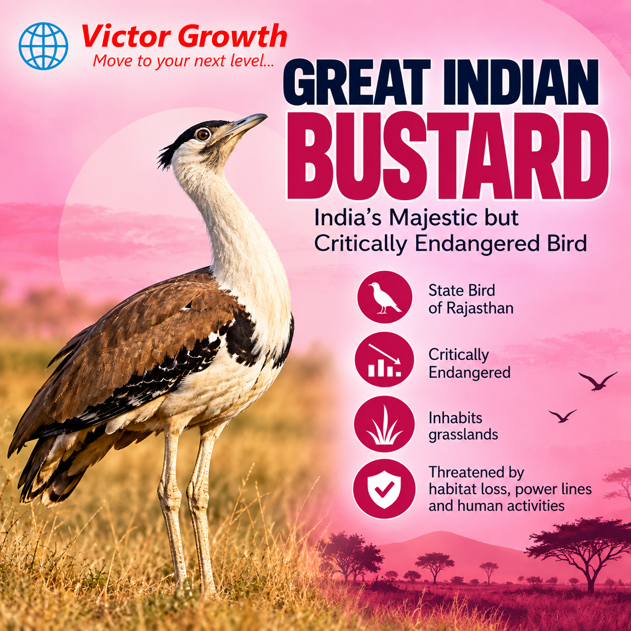 Great Indian Bustard: Conservation, Threats and UPSC Relevance