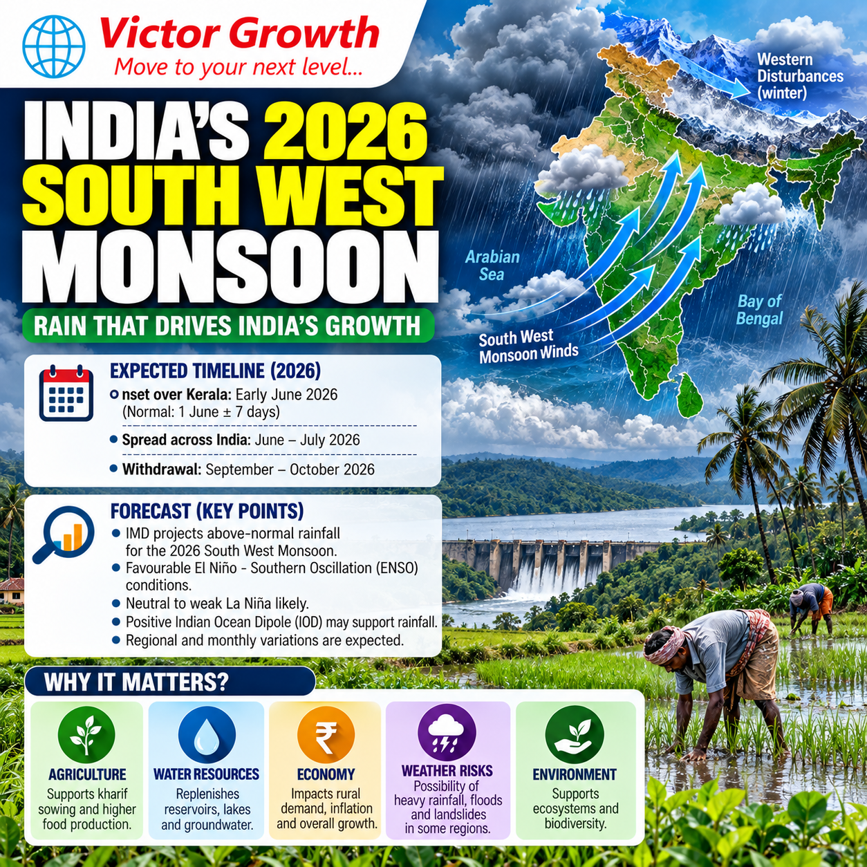 India’s 2026 Southwest Monsoon: Performance, Causes and UPSC Relevance