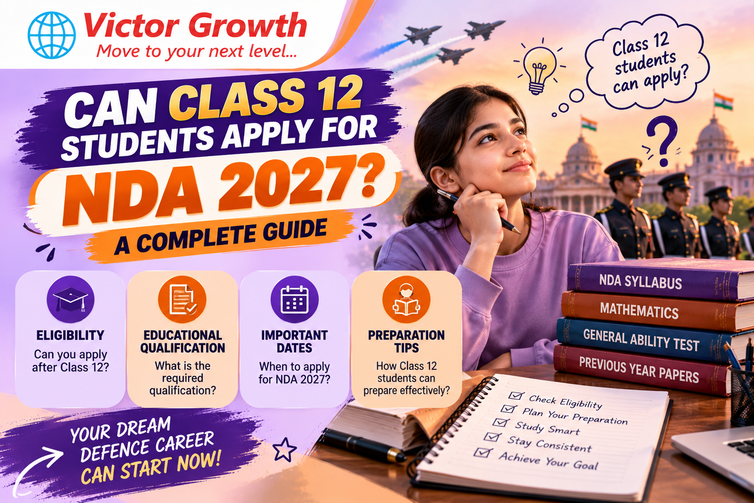 CAN CLASS 12 STUDENTS APPLY FOR NDA 2027? A COMPLETE GUIDE