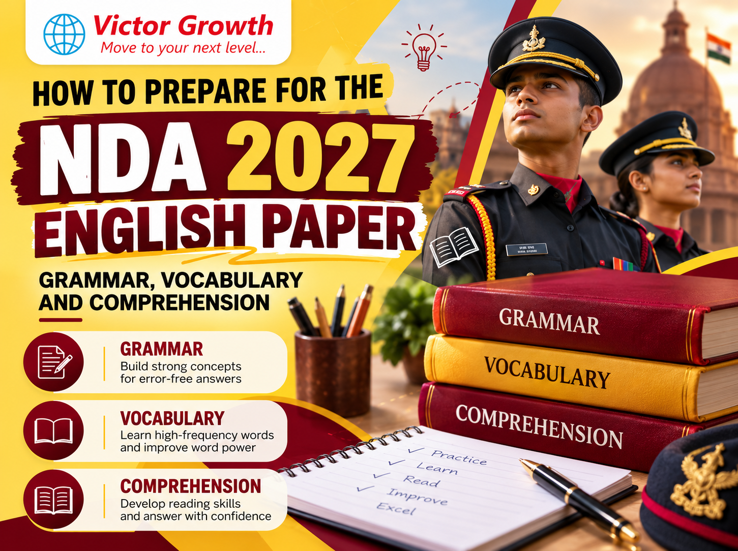 HOW TO PREPARE FOR THE NDA 2027 ENGLISH PAPER : GRAMMAR, VOCABULARY AND COMPREHENSION