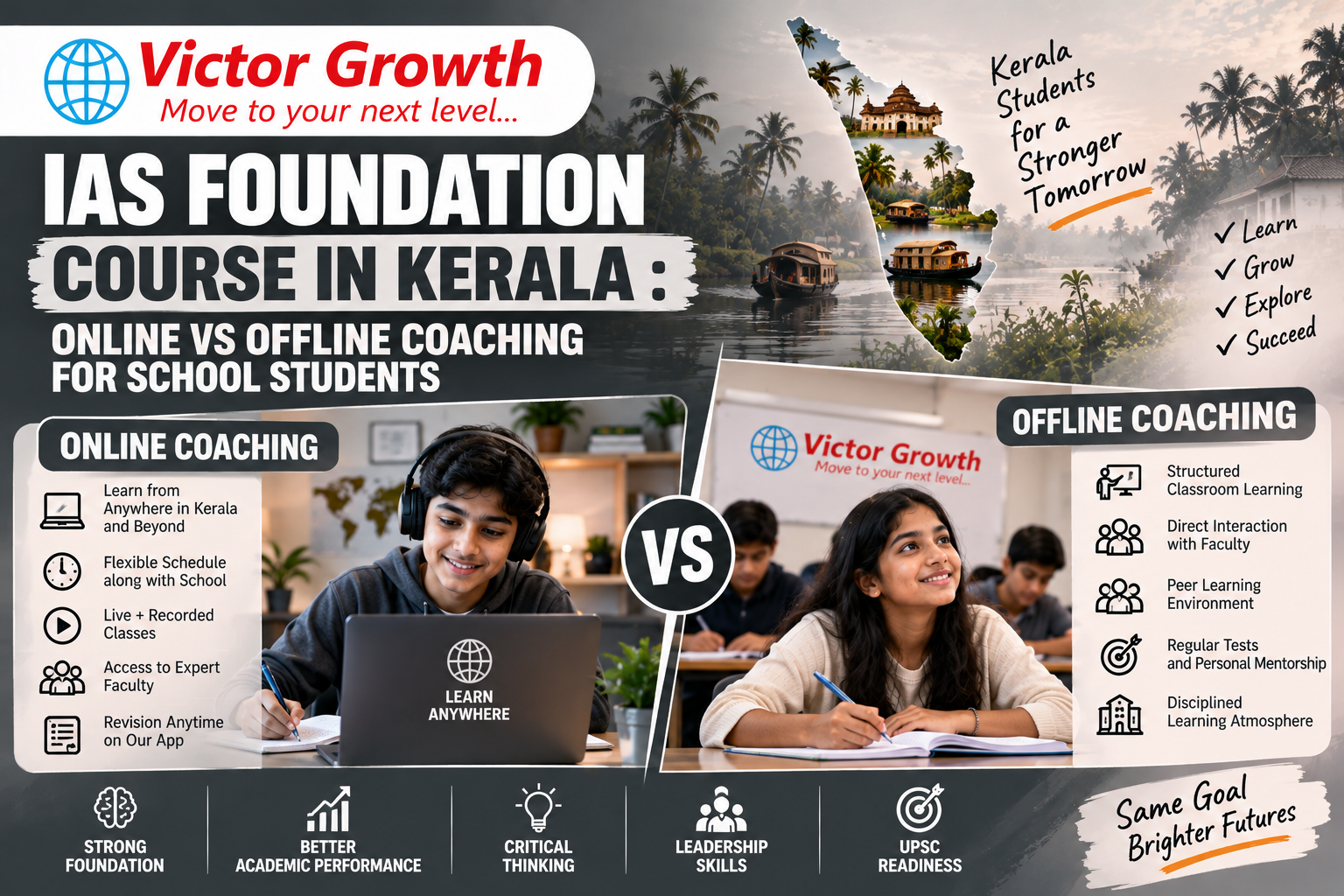 IAS Foundation Course in Kerala: Online vs Offline Coaching for School Students